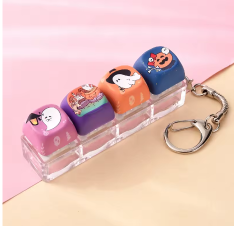 Halloween keyboard fidget keychain - Multicolor