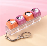 Halloween keyboard fidget keychain - Orange & Purple