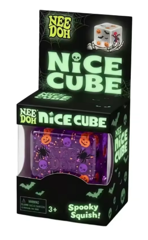 NeeDoh Nice Cube Spooky Squish Halloween purple cube